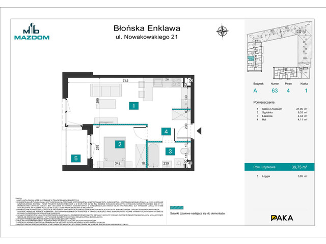Mieszkanie w inwestycji Błońska Enklawa, symbol A.63 » nportal.pl