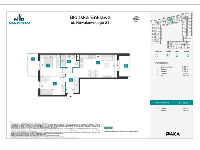 Mieszkanie w inwestycji Błońska Enklawa, symbol A.80 » nportal.pl