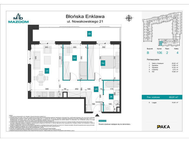 Mieszkanie w inwestycji Błońska Enklawa, symbol B.106 » nportal.pl