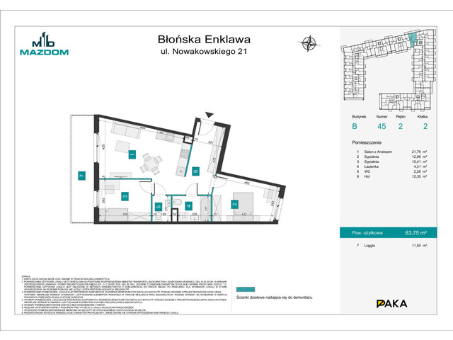 Mieszkanie w inwestycji Błońska Enklawa, symbol B.45 » nportal.pl