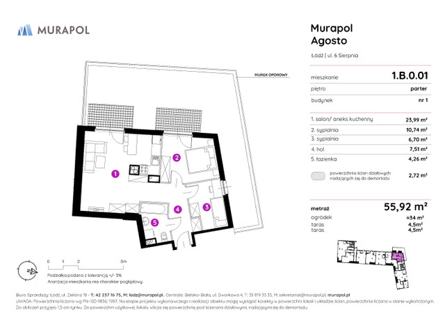 Mieszkanie w inwestycji Murapol Agosto, symbol 1.B.0.01 » nportal.pl