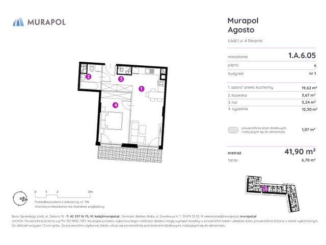 Mieszkanie w inwestycji Murapol Agosto, symbol 1.A.6.05 » nportal.pl