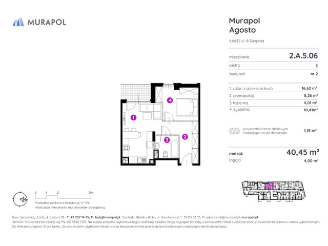 Mieszkanie w inwestycji Murapol Agosto, symbol 2.A.5.06 » nportal.pl