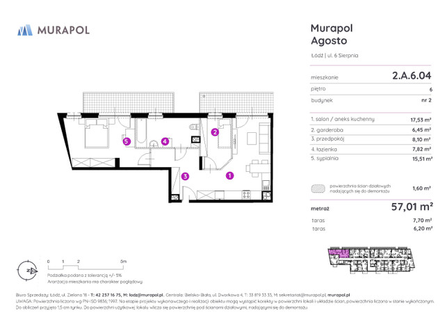 Mieszkanie w inwestycji Murapol Agosto, symbol 2.A.6.04 » nportal.pl
