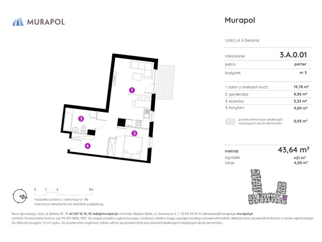 Mieszkanie w inwestycji Murapol Agosto, symbol 3.A.0.01 » nportal.pl