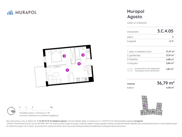 Mieszkanie w inwestycji Murapol Agosto, symbol 3.C.4.05 » nportal.pl