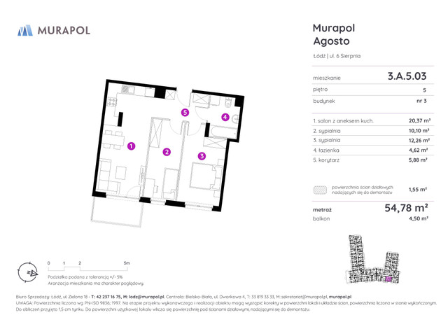 Mieszkanie w inwestycji Murapol Agosto, symbol 3.A.5.03 » nportal.pl