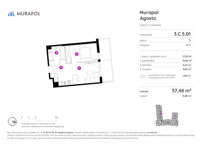 Mieszkanie w inwestycji Murapol Agosto, symbol 3.C.5.01 » nportal.pl