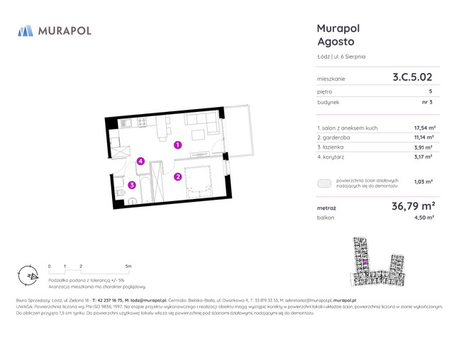Mieszkanie w inwestycji Murapol Agosto, symbol 3.C.5.02 » nportal.pl