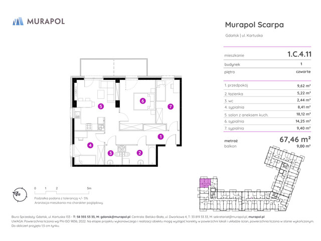 Mieszkanie w inwestycji Murapol Scarpa, symbol 1.C.4.11 » nportal.pl