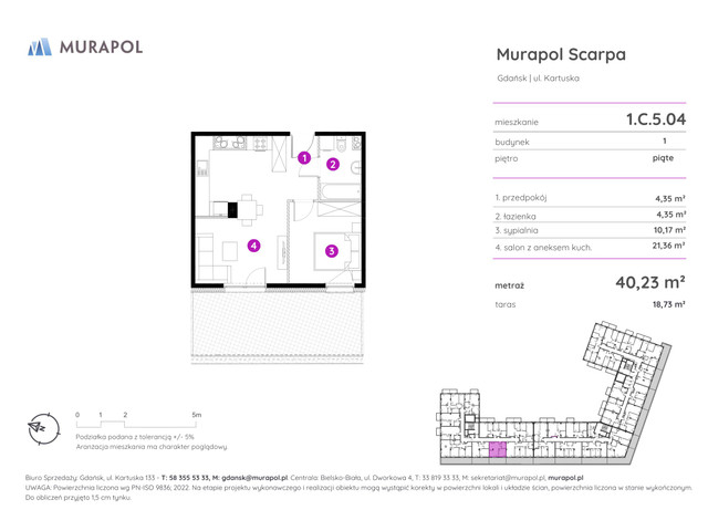 Mieszkanie w inwestycji Murapol Scarpa, symbol 1.C.5.04 » nportal.pl