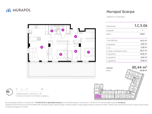 Mieszkanie w inwestycji Murapol Scarpa, symbol 1.C.5.06 » nportal.pl