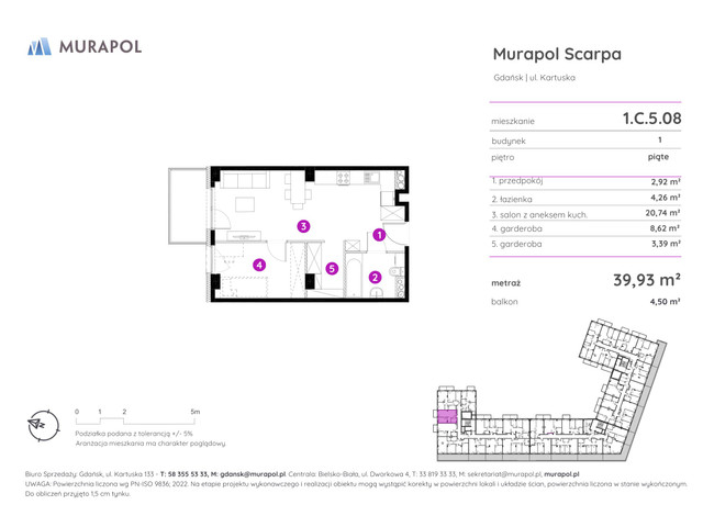 Mieszkanie w inwestycji Murapol Scarpa, symbol 1.C.5.08 » nportal.pl