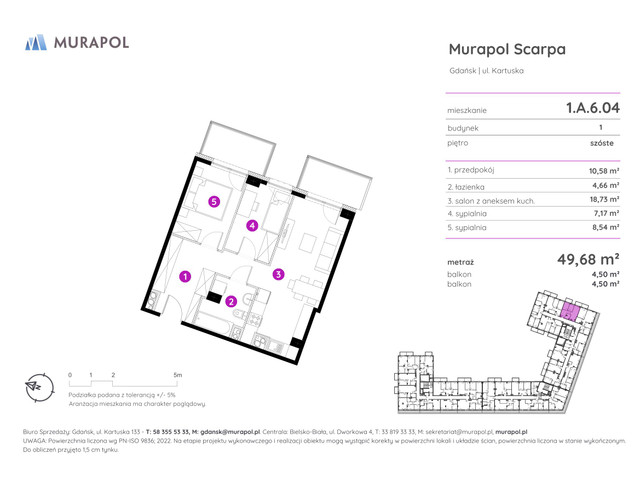 Mieszkanie w inwestycji Murapol Scarpa, symbol 1.A.6.04 » nportal.pl