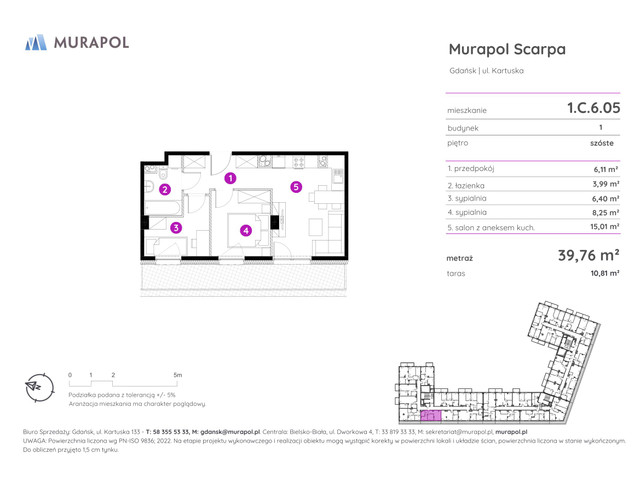 Mieszkanie w inwestycji Murapol Scarpa, symbol 1.C.6.05 » nportal.pl