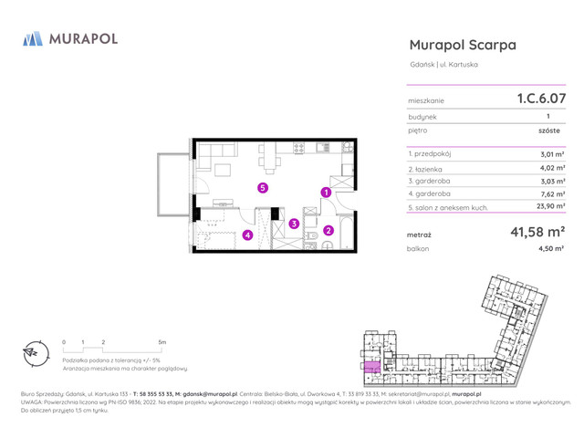 Mieszkanie w inwestycji Murapol Scarpa, symbol 1.C.6.07 » nportal.pl