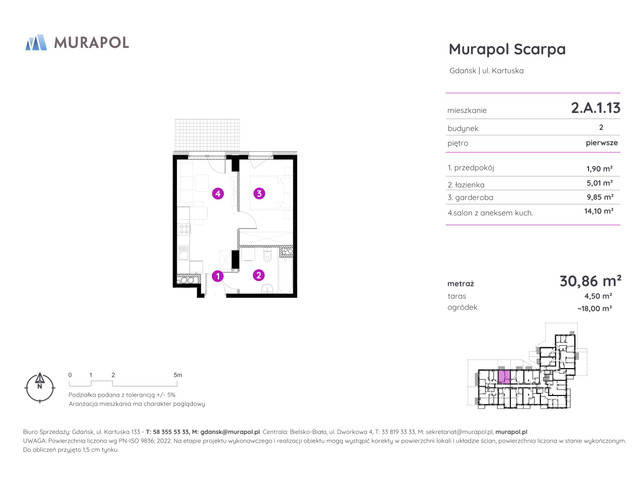 Mieszkanie w inwestycji Murapol Scarpa, symbol 2.A.1.13 » nportal.pl