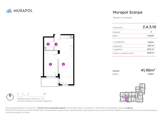 Mieszkanie w inwestycji Murapol Scarpa, symbol 2.A.3.10 » nportal.pl