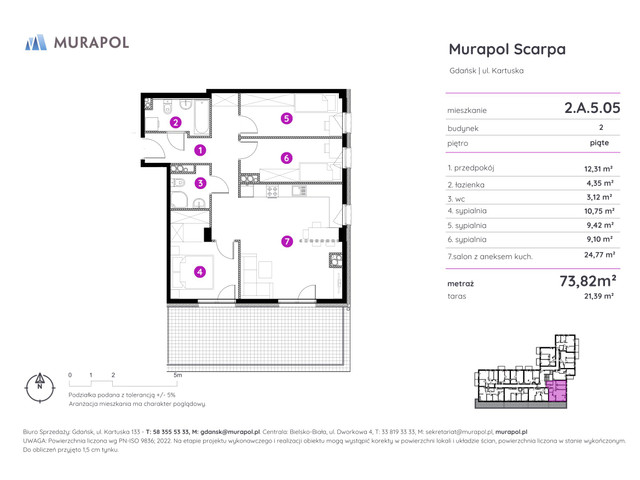 Mieszkanie w inwestycji Murapol Scarpa, symbol 2.A.5.05 » nportal.pl