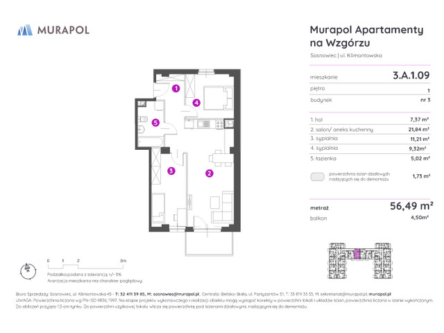 Mieszkanie w inwestycji Murapol Apartamenty Na Wzgórzu, symbol 3.A.1.09 » nportal.pl