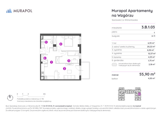 Mieszkanie w inwestycji Murapol Apartamenty Na Wzgórzu, symbol 3.B.1.03 » nportal.pl