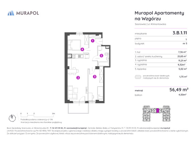 Mieszkanie w inwestycji Murapol Apartamenty Na Wzgórzu, symbol 3.B.1.11 » nportal.pl