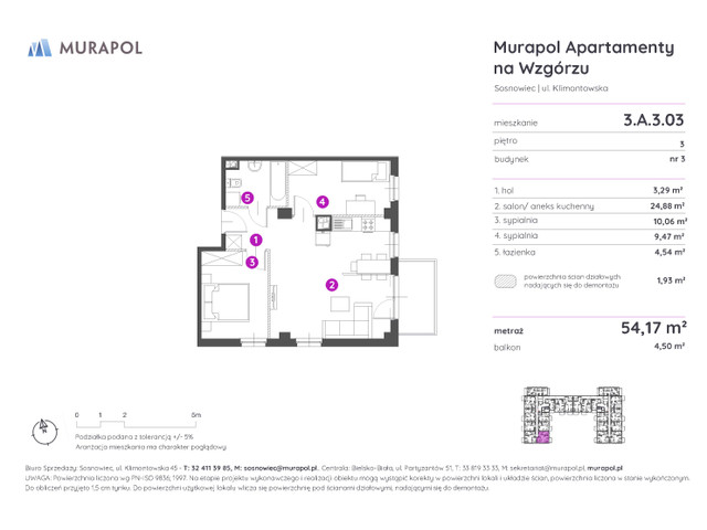 Mieszkanie w inwestycji Murapol Apartamenty Na Wzgórzu, symbol 3.A.3.03 » nportal.pl
