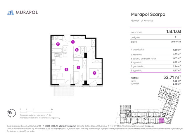 Mieszkanie w inwestycji Murapol Scarpa, symbol 1.B.1.03 » nportal.pl