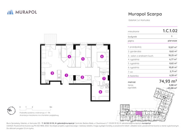 Mieszkanie w inwestycji Murapol Scarpa, symbol 1.C.1.02 » nportal.pl