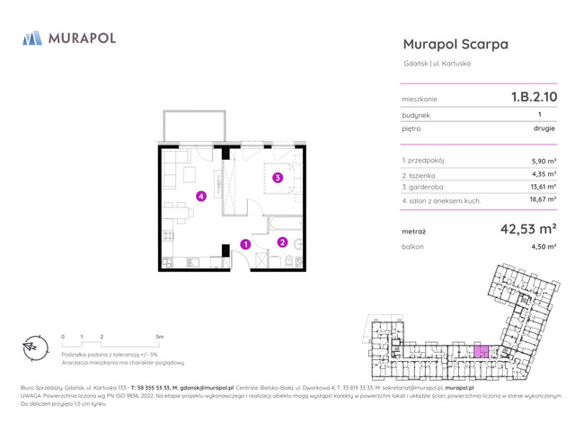 Mieszkanie w inwestycji Murapol Scarpa, symbol 1.B.2.10 » nportal.pl