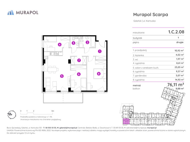 Mieszkanie w inwestycji Murapol Scarpa, symbol 1.C.2.08 » nportal.pl