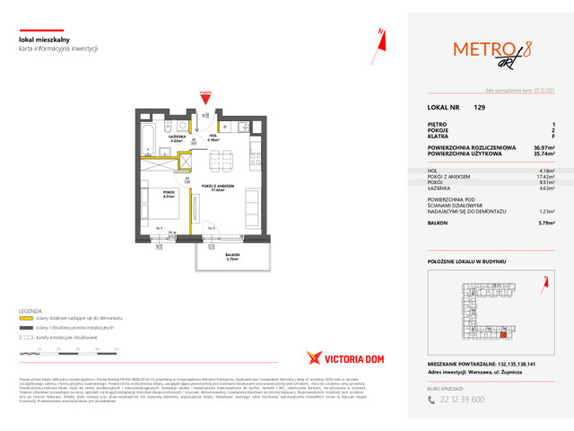 Mieszkanie w inwestycji METRO ART, symbol 8M.129 » nportal.pl