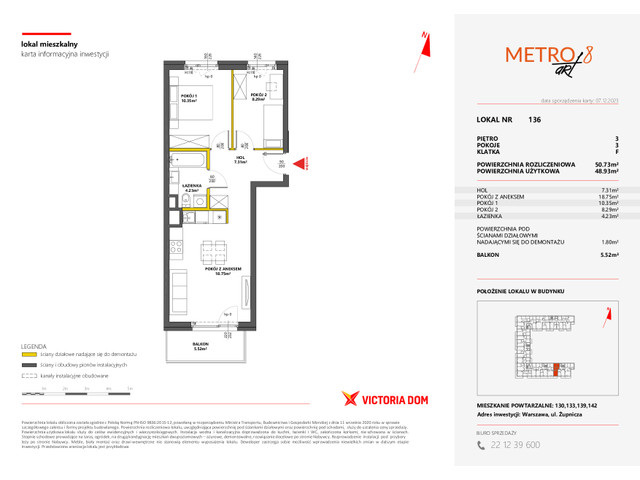 Mieszkanie w inwestycji METRO ART, symbol 8M.136 » nportal.pl