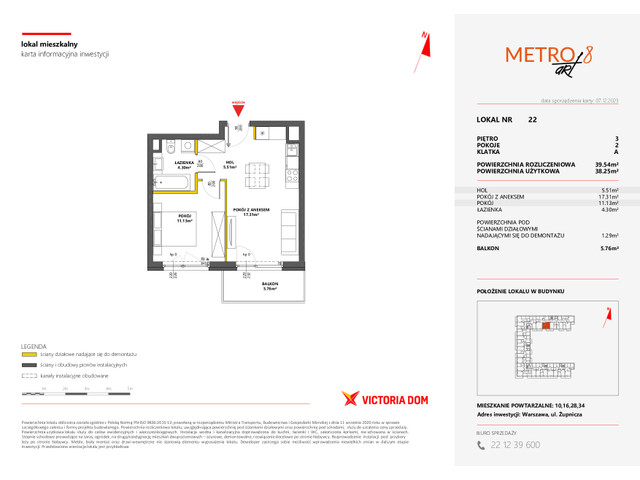 Mieszkanie w inwestycji METRO ART, symbol 8M.22 » nportal.pl