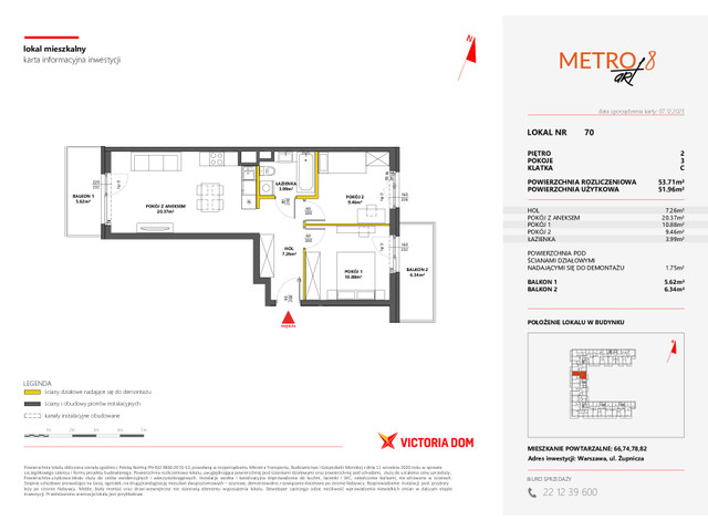 Mieszkanie w inwestycji METRO ART, symbol 8M.70 » nportal.pl