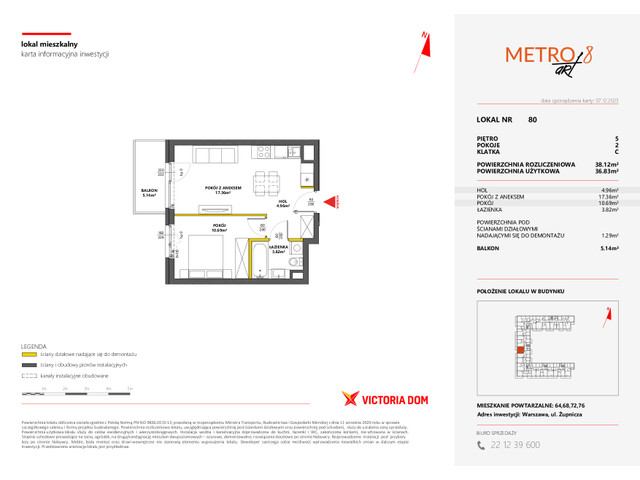 Mieszkanie w inwestycji METRO ART, symbol 8M.80 » nportal.pl