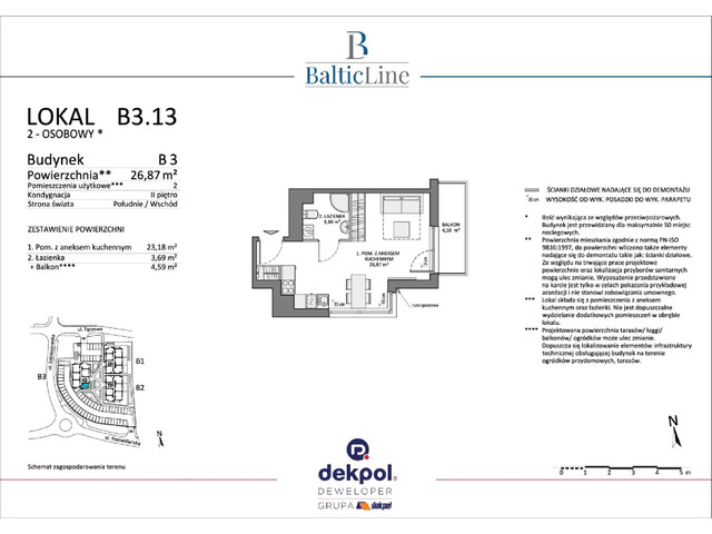 Mieszkanie w inwestycji Baltic Line, budynek Rezerwacja, symbol B3.13 » nportal.pl