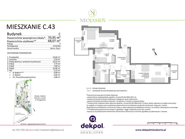 Mieszkanie w inwestycji Neo Jasień, budynek Rezerwacja, symbol C43 » nportal.pl