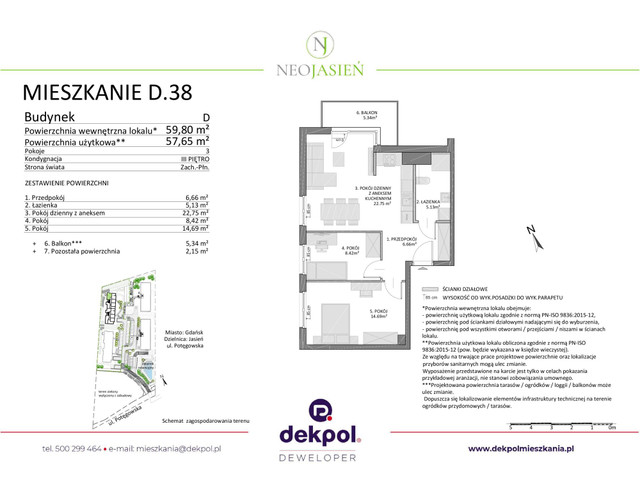 Mieszkanie w inwestycji Neo Jasień, budynek Rezerwacja, symbol D38 » nportal.pl