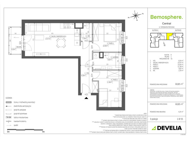 Mieszkanie w inwestycji Bemosphere, symbol 1.B.55 » nportal.pl