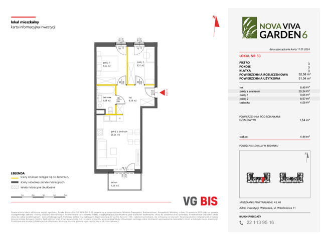 Mieszkanie w inwestycji NOVA VIVA GARDEN, symbol 6_A_53 » nportal.pl