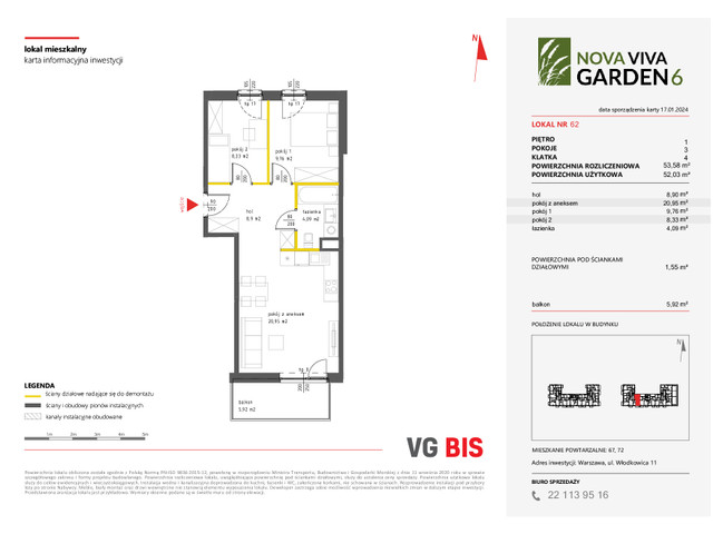 Mieszkanie w inwestycji NOVA VIVA GARDEN, symbol 6_A_62 » nportal.pl