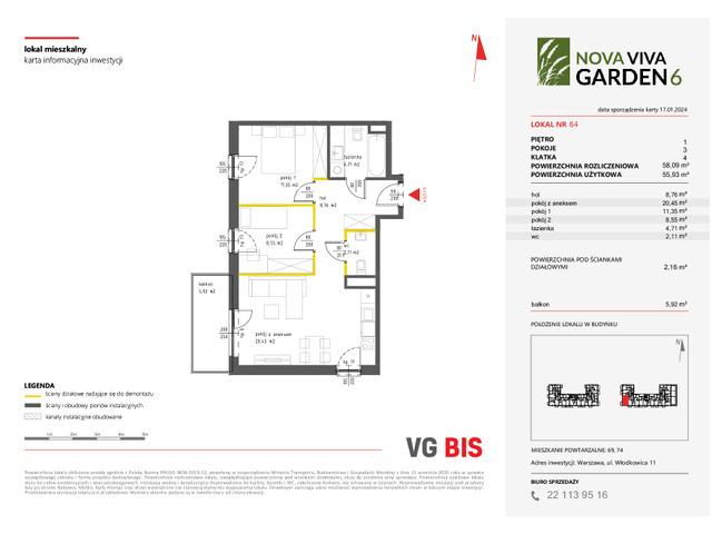 Mieszkanie w inwestycji NOVA VIVA GARDEN, symbol 6_A_64 » nportal.pl