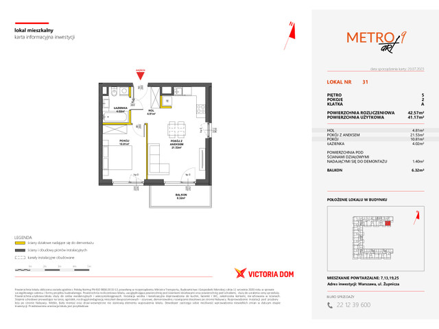 Mieszkanie w inwestycji METRO ART, symbol 9M.31 » nportal.pl
