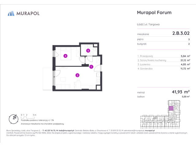 Mieszkanie w inwestycji Murapol Forum, symbol 2.B.3.02 » nportal.pl