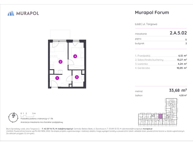 Mieszkanie w inwestycji Murapol Forum, symbol 2.A.5.02 » nportal.pl