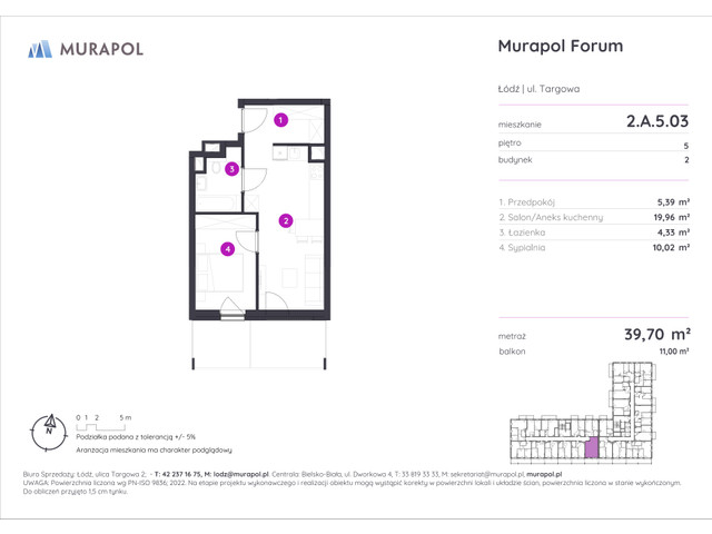 Mieszkanie w inwestycji Murapol Forum, symbol 2.A.5.03 » nportal.pl