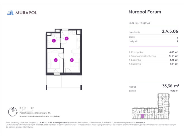 Mieszkanie w inwestycji Murapol Forum, symbol 2.A.5.06 » nportal.pl