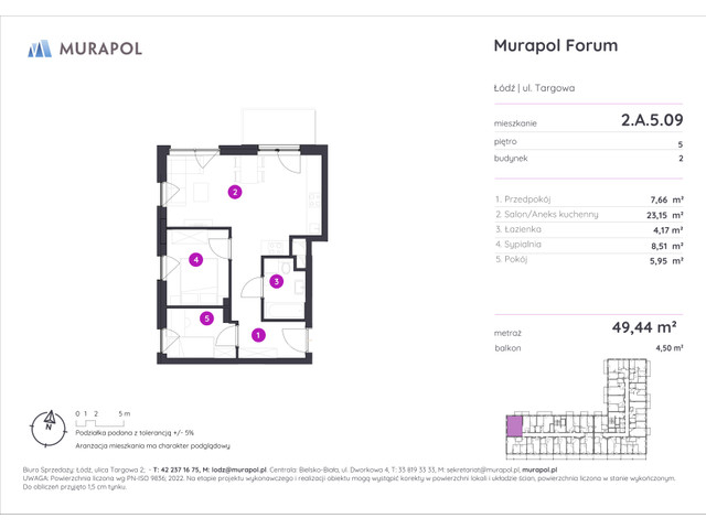 Mieszkanie w inwestycji Murapol Forum, symbol 2.A.5.09 » nportal.pl