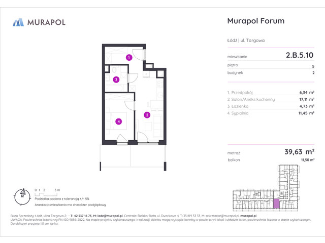 Mieszkanie w inwestycji Murapol Forum, symbol 2.B.5.10 » nportal.pl